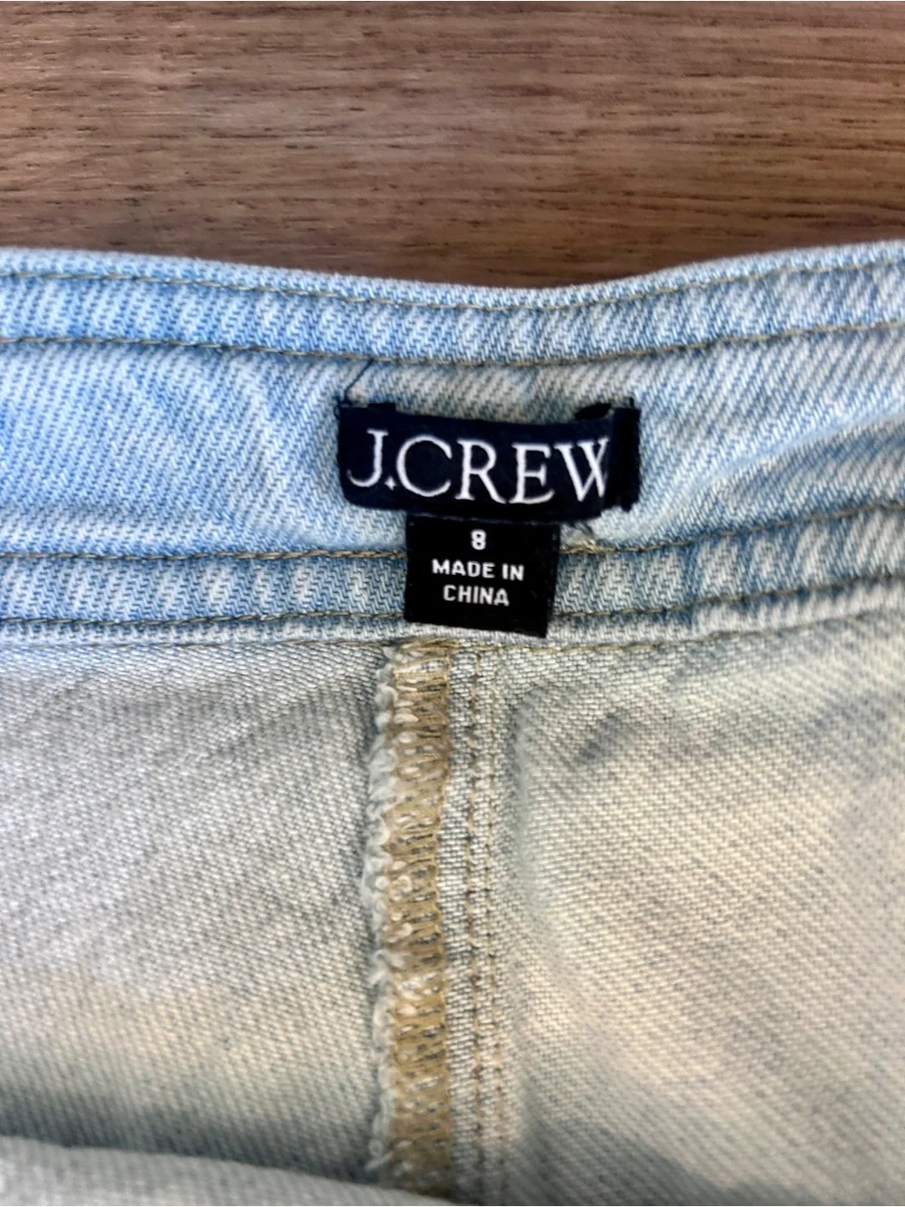 J.Crew Wrap Front Denim Mini Skort Montauk Wash Size 8 - Picture 7 of 15